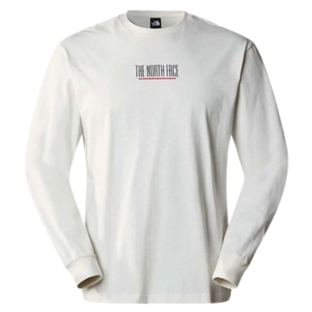 THE NORTH FACE WHITE MEN ROUND NECK LONG-SLEEVE